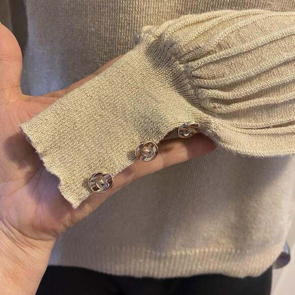 Nanette Gold Mock Turtleneck Sweater Small - Picture 6 of 8